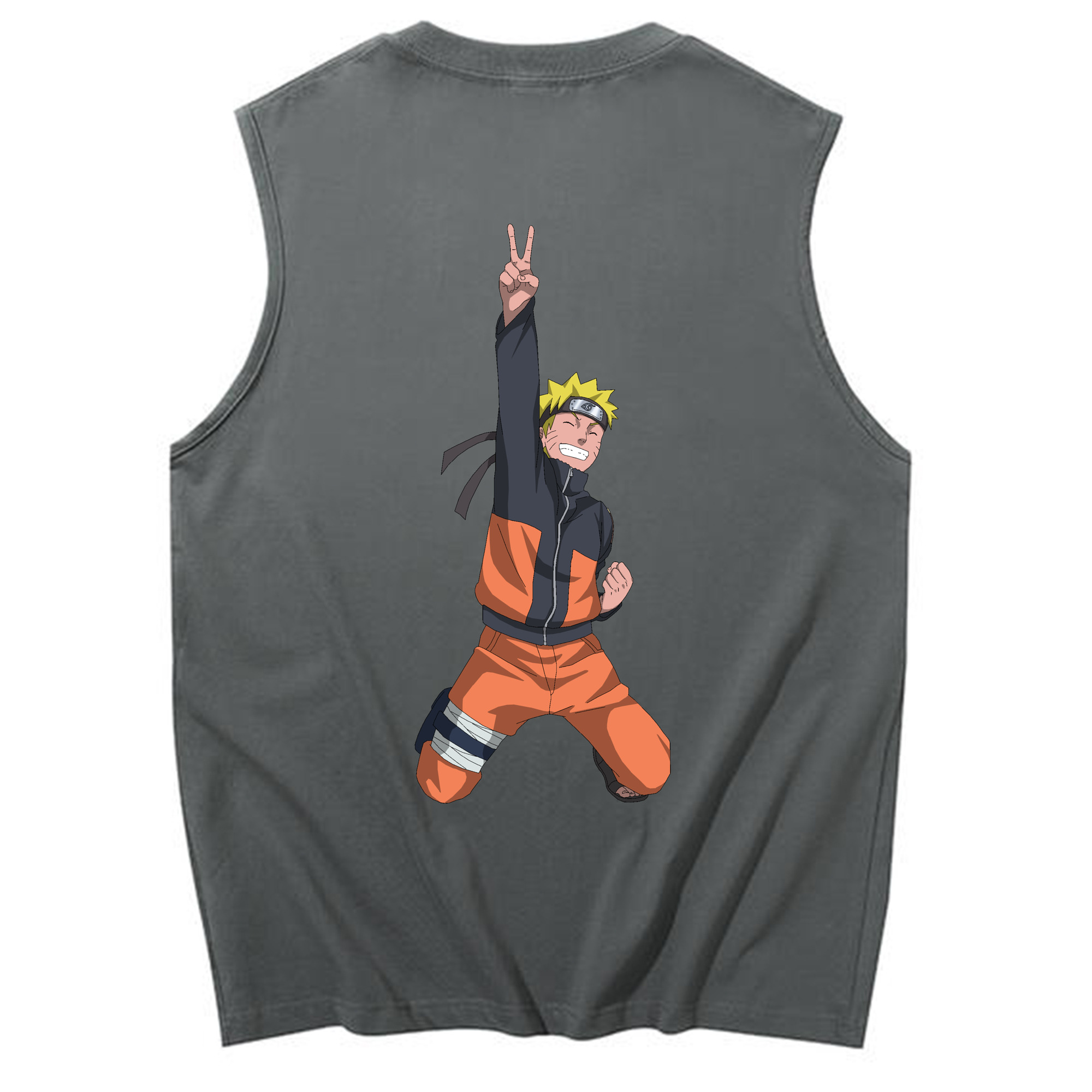 （画像用） NARUTO -ナルト- うずまき ナルト Uzumaki Naruto コットン100％タンクトップ（背面プリント）